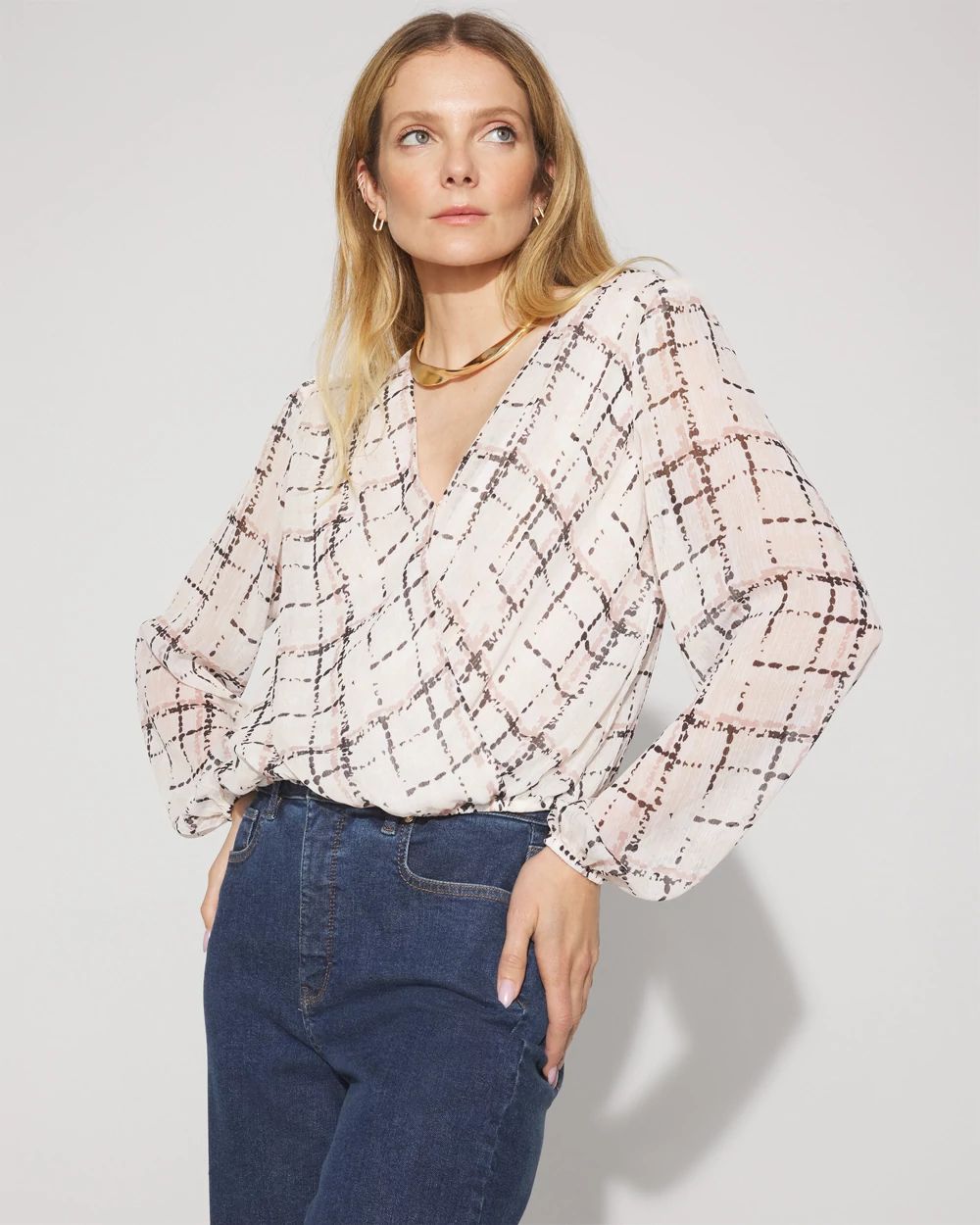 Paisley Tie-Neck Blouse | White House Black Market
